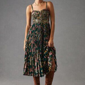 Anthropologie Verb by Pallavi Singhee Spaghetti Strap Velvet Dress